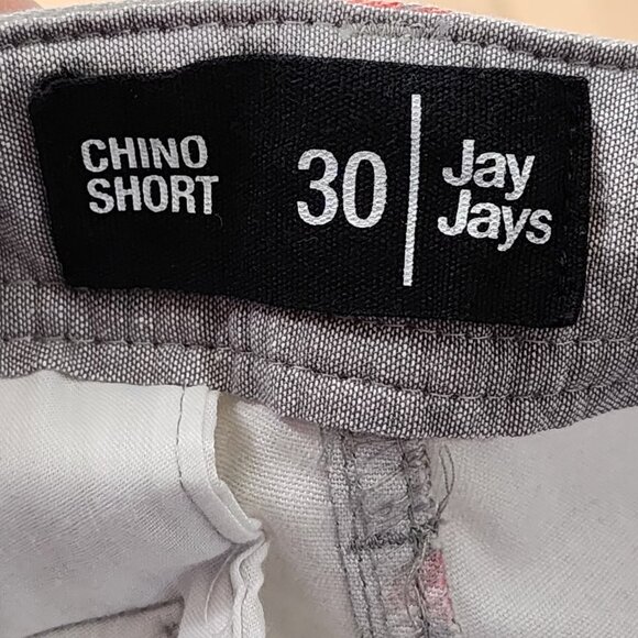 Jay Jays Gray Flamingo Print Cotton Stretch Chino Shorts - Picture 4 of 5